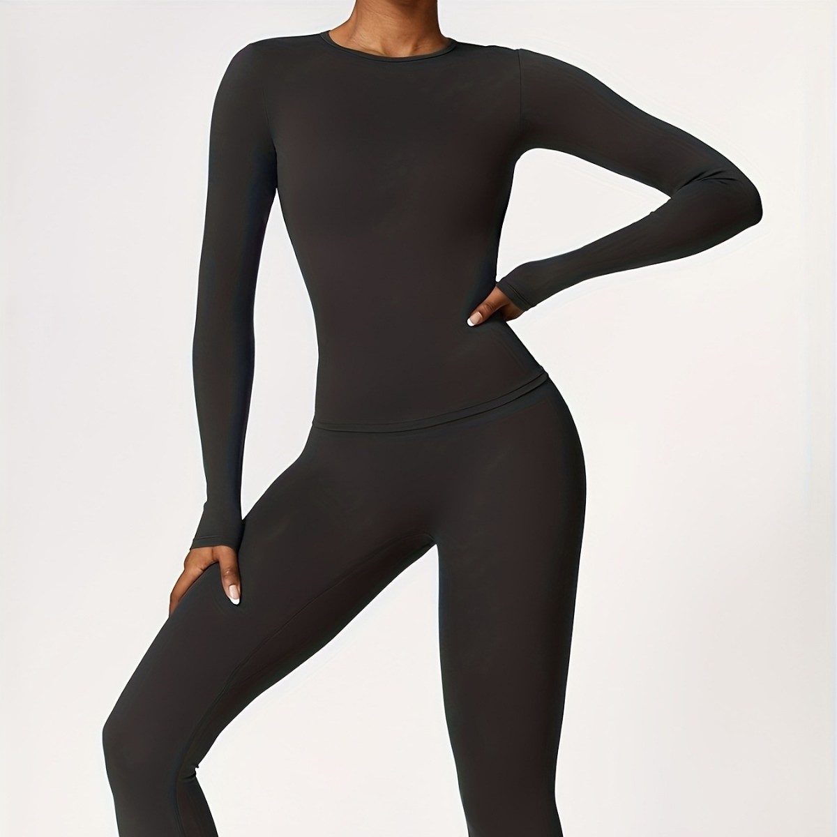 Yoga For Fitness - Nauwsluitend yogapak, slank, lang mouwloos, voor