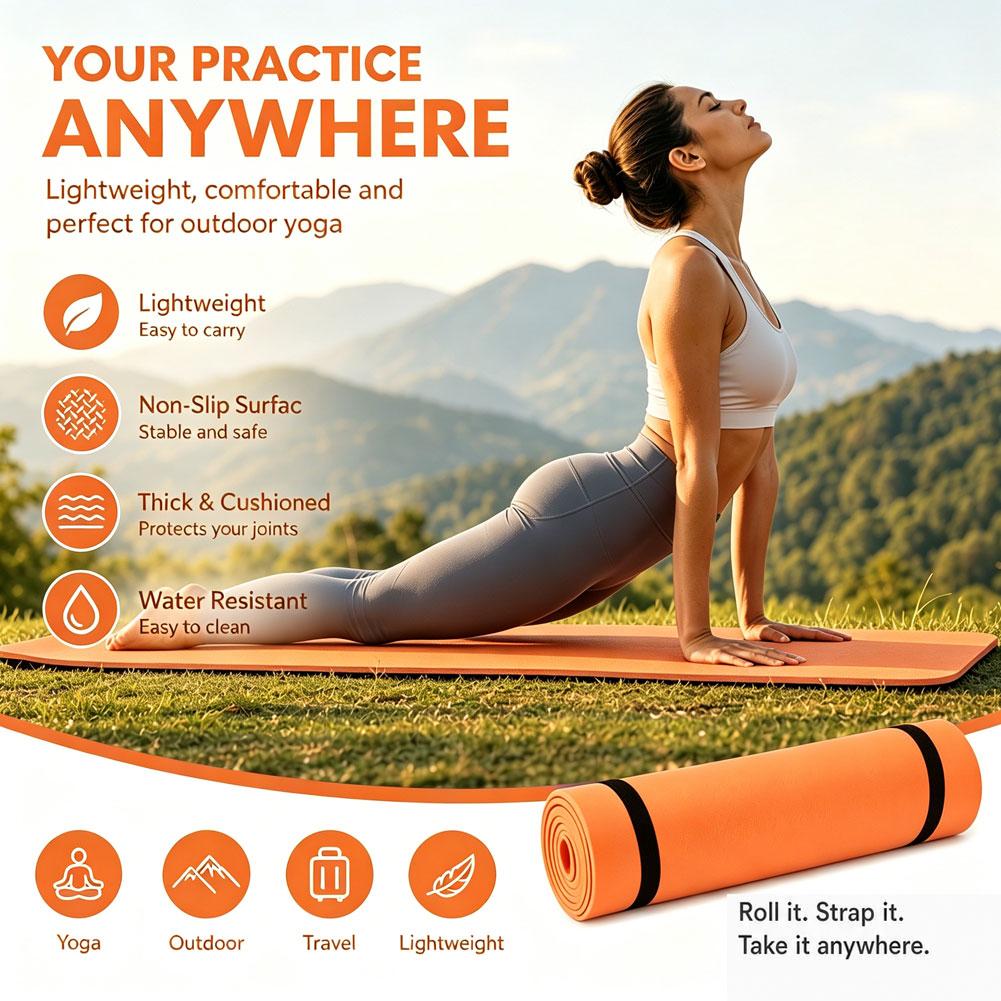 Gym Floor Mats - Antislip EVA yogamat, lichtgewicht, waterdicht, draagbaar,