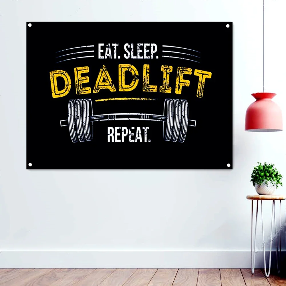 Yoga Fitness Quotes - EET. SLAAP. DEADLIFT REPEAT