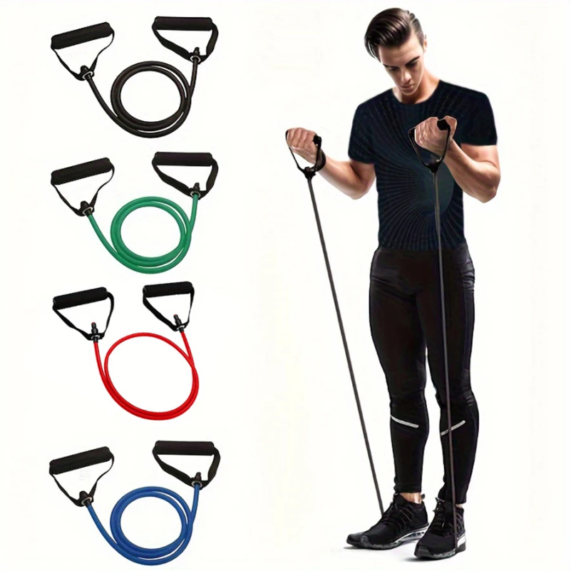 Yoga Fitness Resistance Band - 1 stuk 4-delige weerstandsbanden met handgrepen