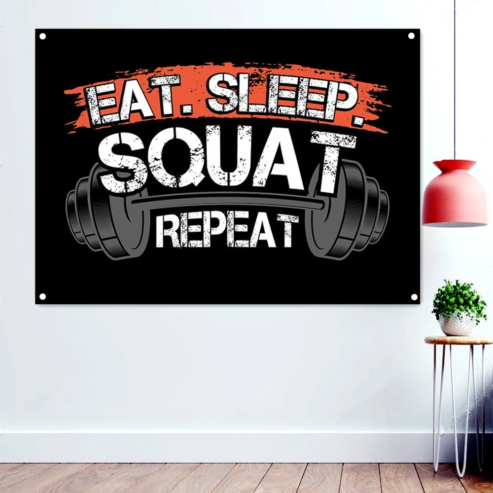 Yoga Fitness Quotes - EET. SLAAP. SQUAT REPEAT