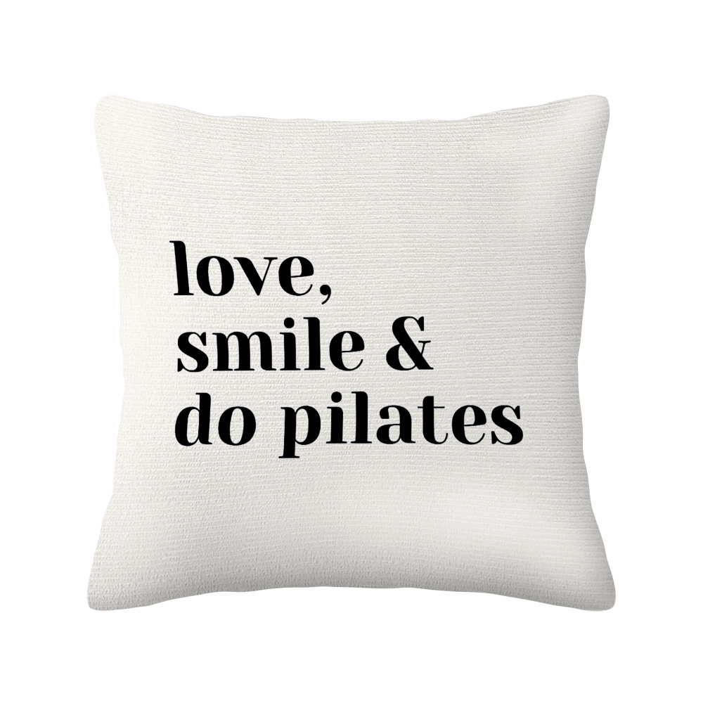 Love Smile Do Pilates Kussenho - Yoga Fitness Quotes recensie en prijs