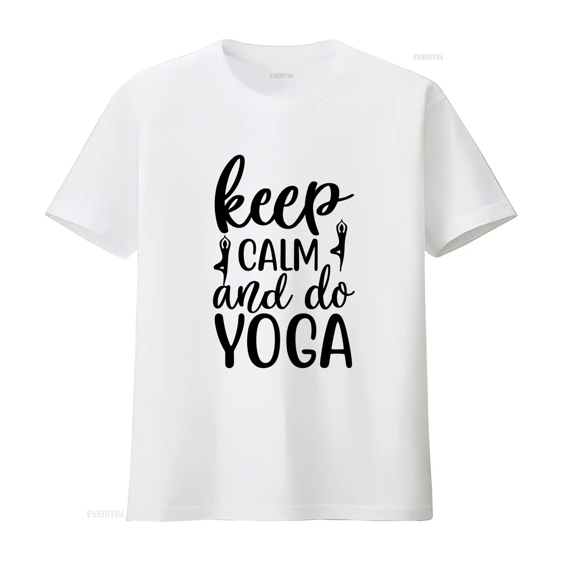 Blijf kalm en doe yoga T-shirt - Yoga Fitness Quotes recensie en prijs