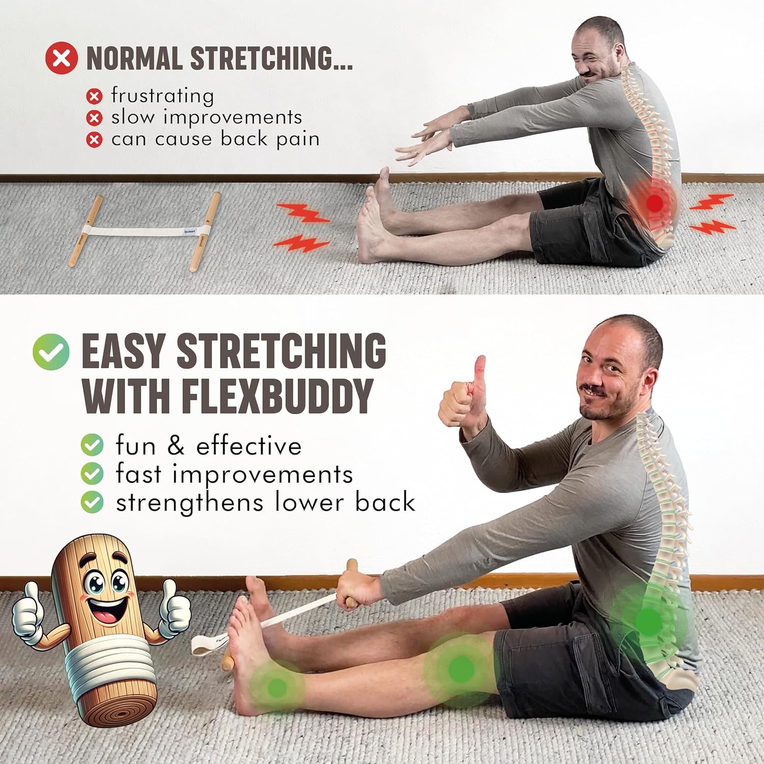 Hamstring-strekker, verstelbar - Yoga For Fitness recensie en prijs