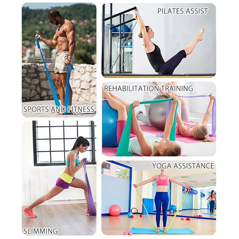 Lengte 200cm Yoga Pilates Stre - Yoga Fitness Resistance Band recensie en prijs