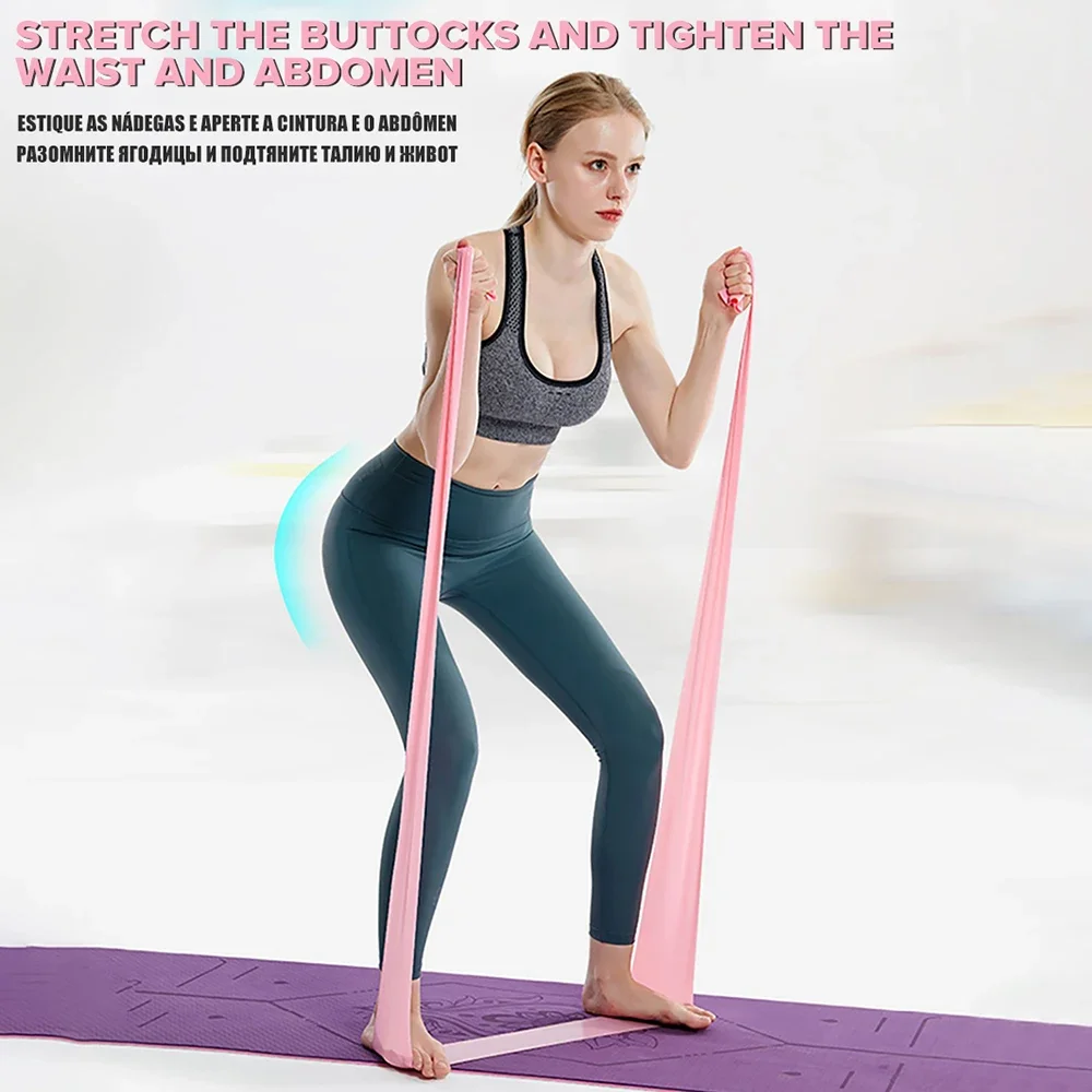 Lengte 200cm Yoga Pilates Stre - Yoga Fitness Resistance Band recensie en prijs