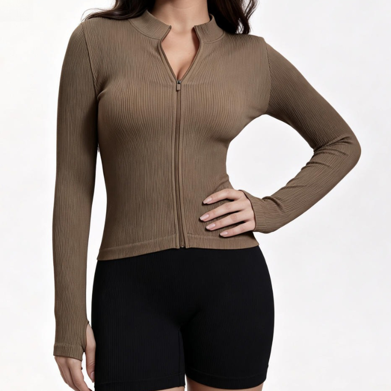 Dames geribbelde yoga top met  - Yoga For Fitness recensie en prijs