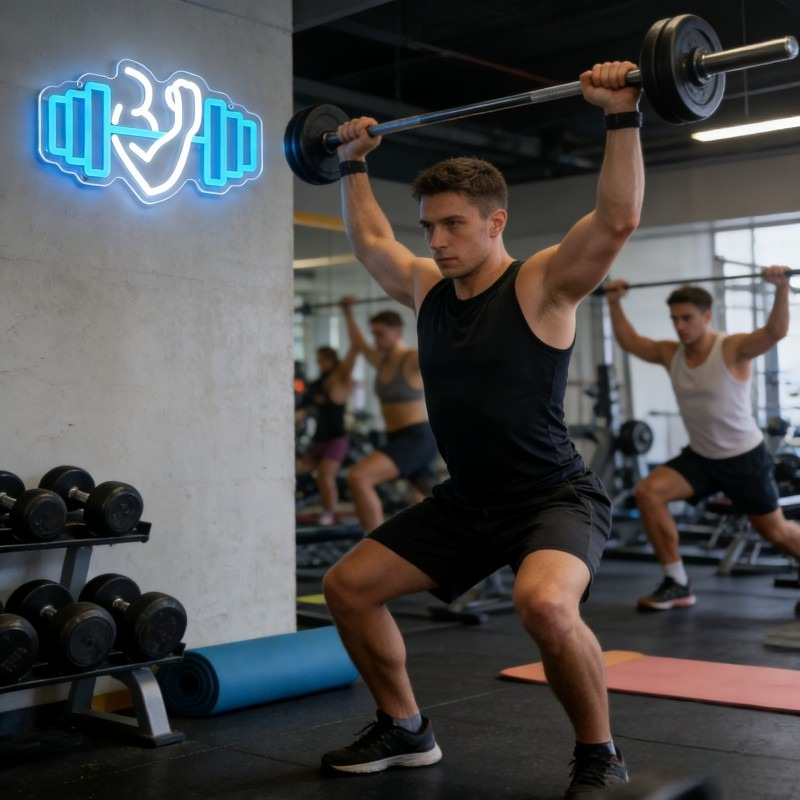 Biceps Dumbbell Neon Sign LED  - Yoga Fitness Quotes recensie en prijs